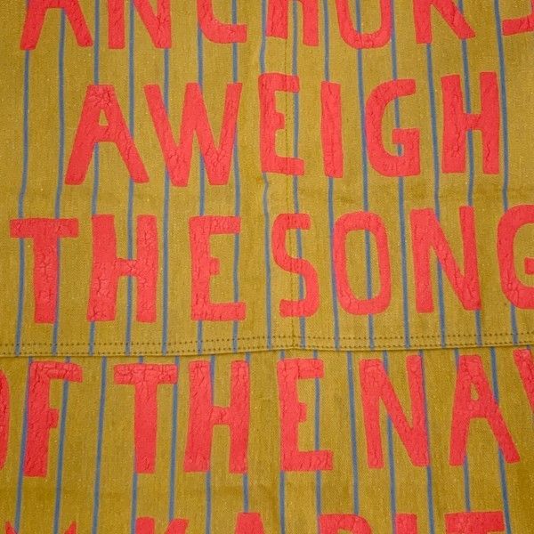  KAPITAL WINDAY キャピタル エプロン 腰巻き ロング丈 前掛け ストライプ ロゴ プリント ポケット 男女兼用 ブラウン 服飾 DF 16913 その他 小物