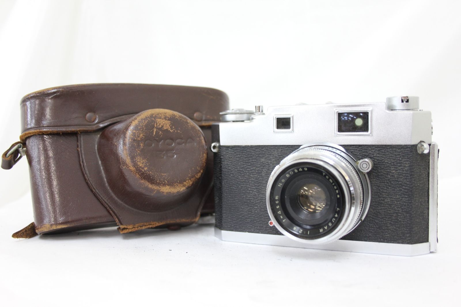品 TOYOCA 35 Tomioka LAUSAR 4.5cm F2.8 ケース付き レンジファインダー カメラ M5594