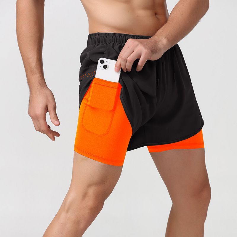 オレンジ Lサイズ 大特価 メンズトレーニング 吸汗速乾 インナー付き ランニング ショートパンツ スポーツ 運動 アウトドア - メルカリ