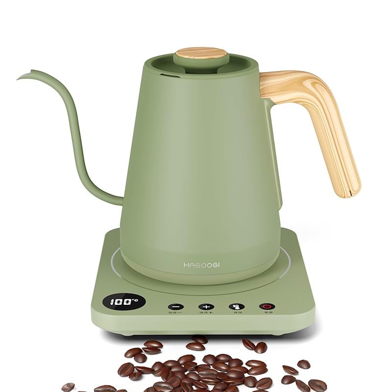 電気ケトル コーヒー HAGOOGI ハゴオギ ドリップケトル 1.0L 1200W コーヒーポット 温度調節 1℃単位 |保温機能|空焚き防止|通知音オン オフ|PSE認証済み 細口 紅茶 お茶 クリスマス 新年 プレゼント用 ドリップ ポッ 1