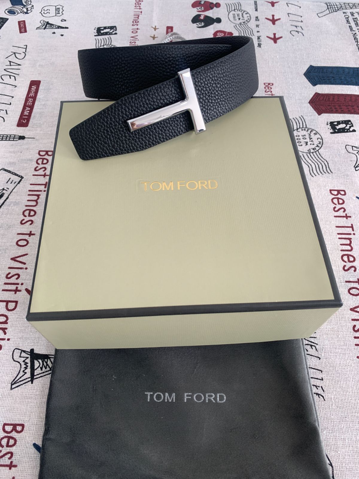 メンズ TOM FORD ベルト リバーシブル 95サイズ 4.0幅【箱付き】 希少】メンズ TOM FORD ベルト リバーシブル 4.0幅【箱付き