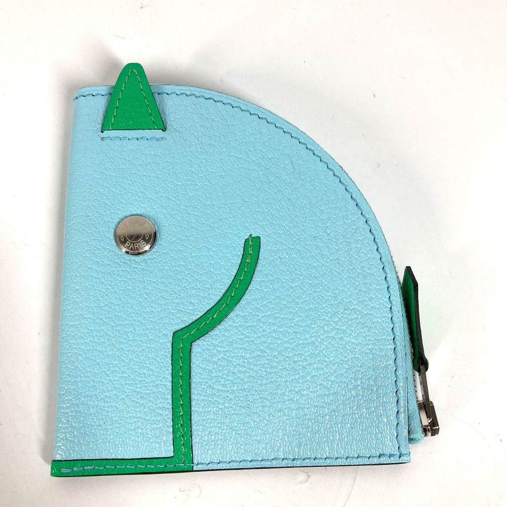 HERMES エルメス コインケース パドック シェーブル HERMES エルメス コインケース 馬型 パドック ジョーヌアンブル/クレ