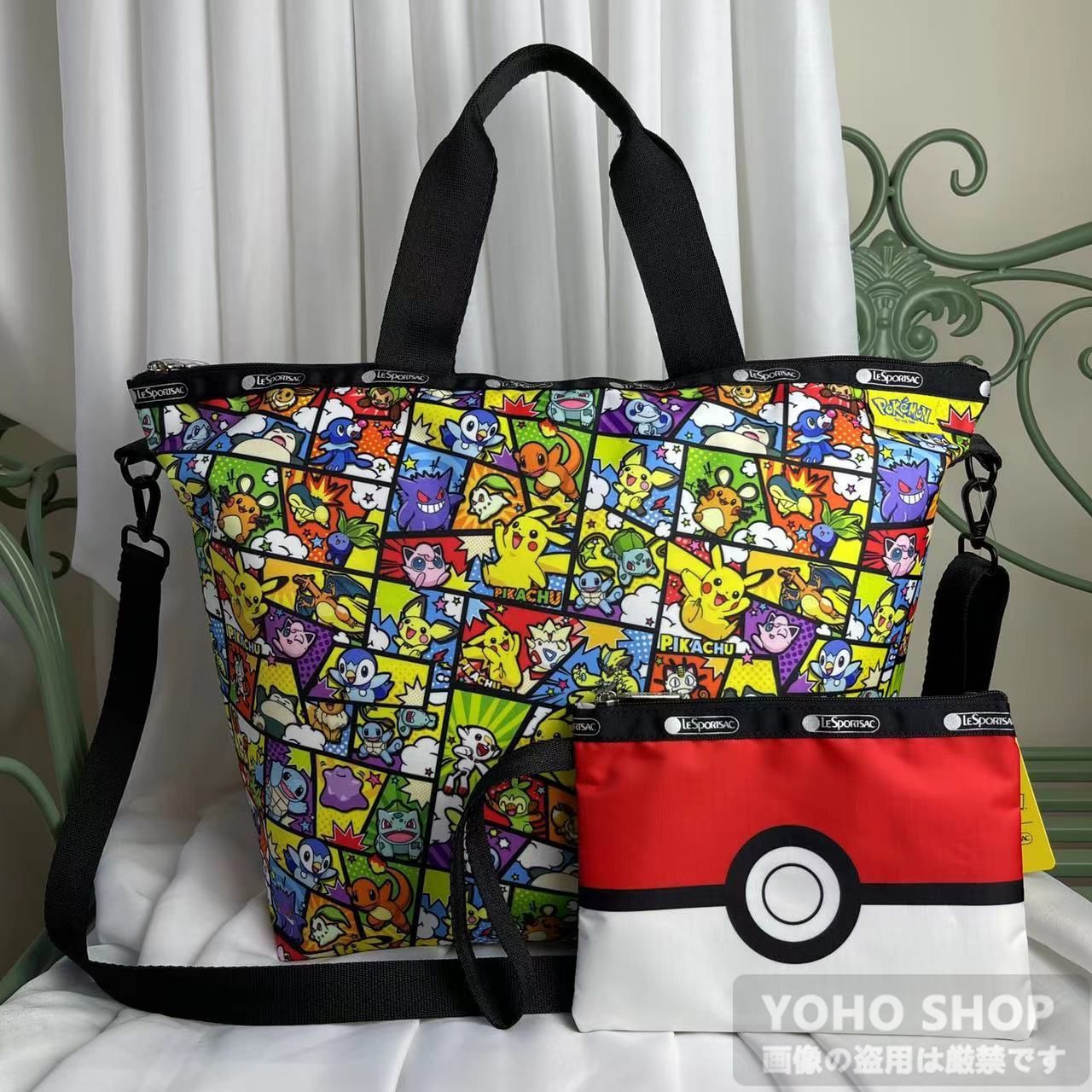 【人気商品】レスポートサック トートバッグ ショルダーバッグ ポケットモンスター LeSportsac 4360