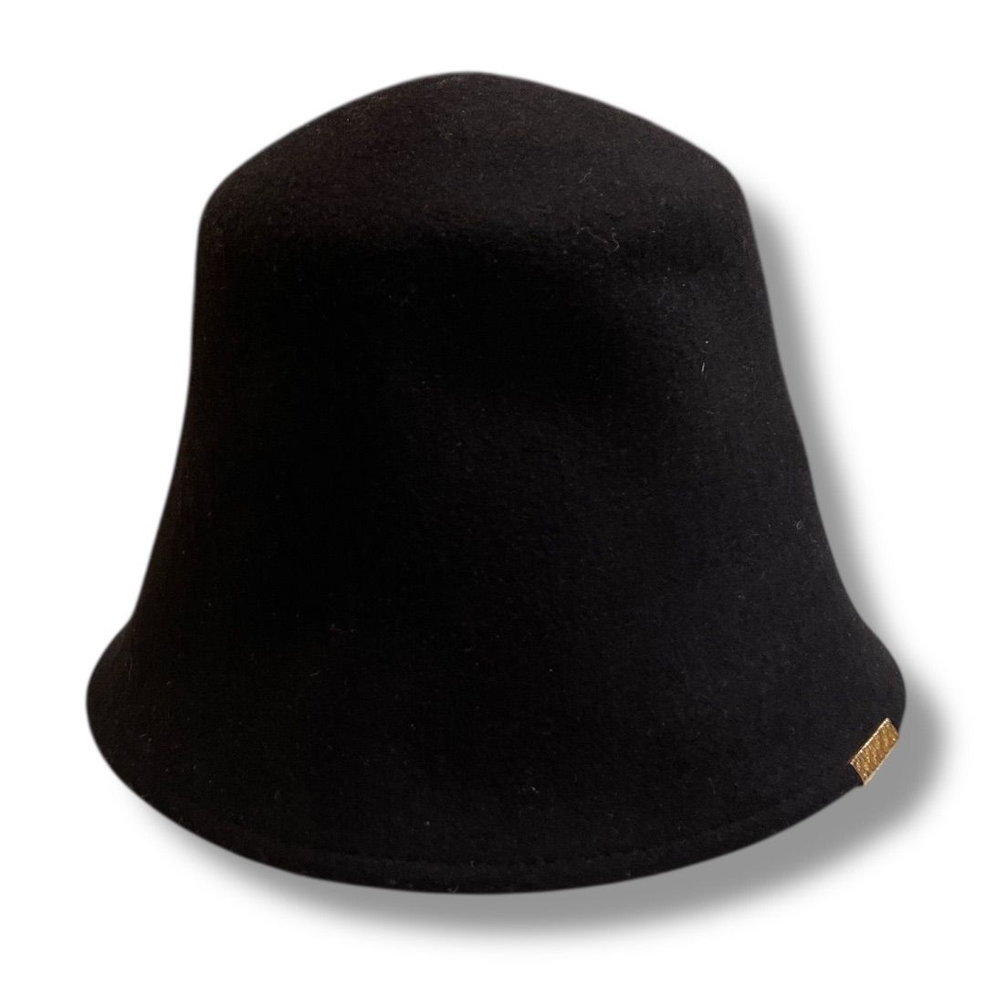 新品　CA4LA カシラ　クロッシェ　黒のウールフェルトハット CA4LA カシラ フェルトハット