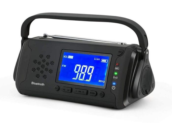 3営業日で発送 HI-SS CORPORATION 4通りの電源方式 USB SOLAR 手回し 単4電池対応のBluetooth付きラジオ HI-10