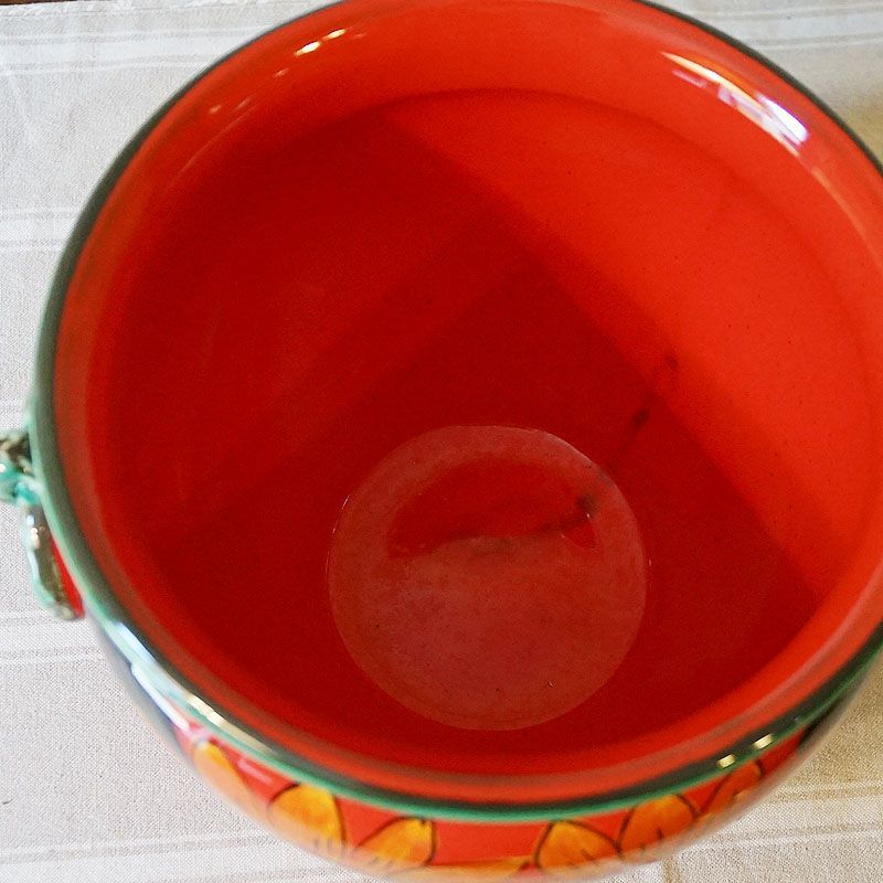 プランターカバー 鉢カバー イタリア製 レッド アウトレット 赤（M