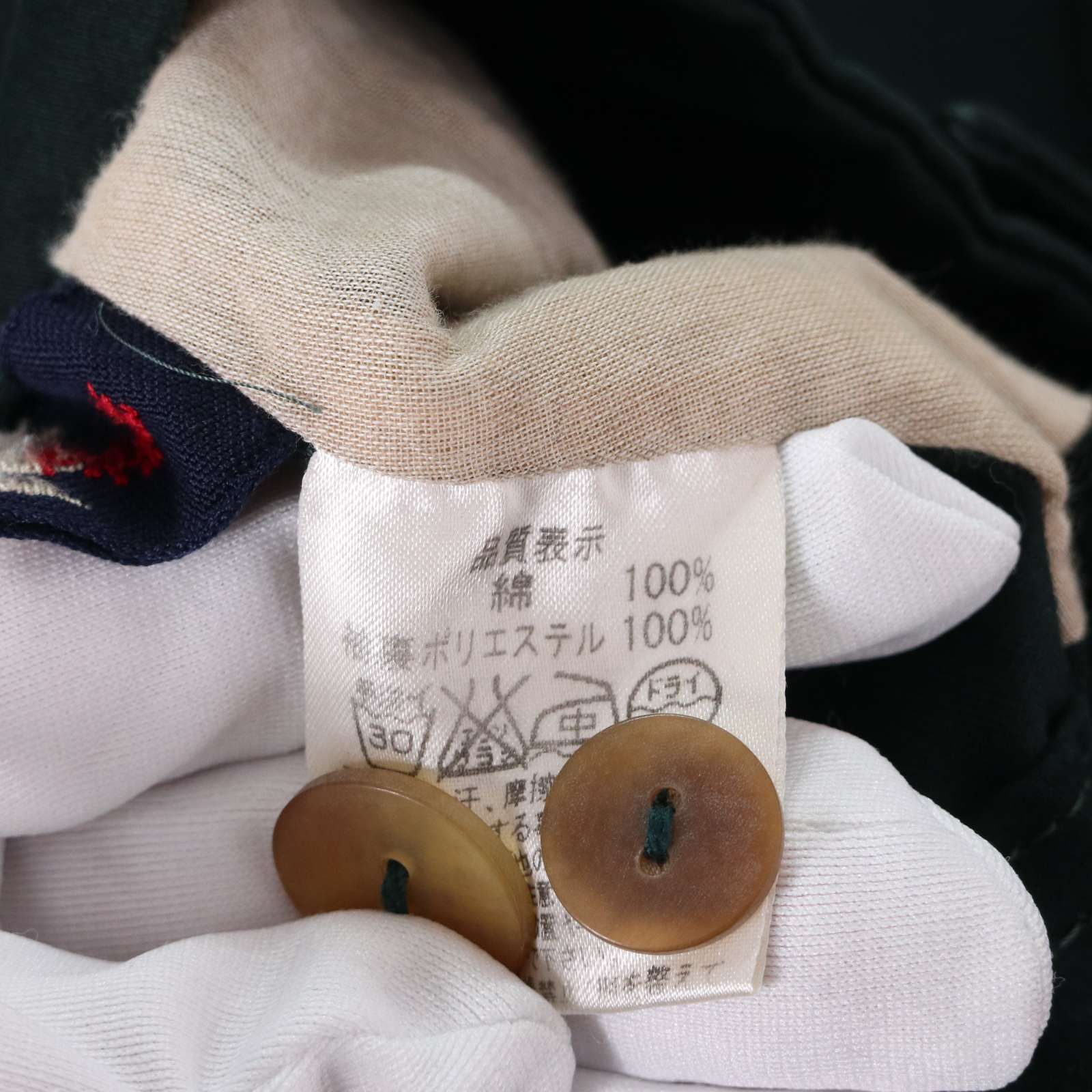 未使用級✨パラスパレス コットンリネン ジャケット 貝ボタン 大きい ノーカラー 未使用級✨パラスパレス コットンリネン ジャケット 貝ボタン