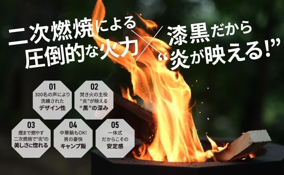 オクタゴンブラック 焚火台
