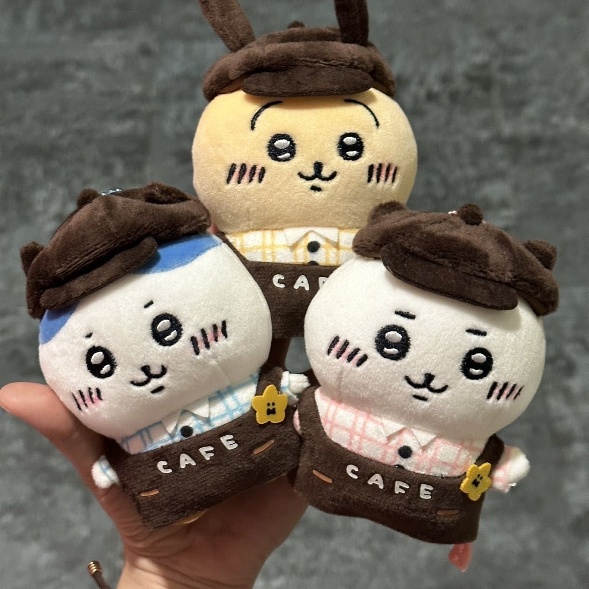 ちいかわ カフェの店員さんマスコット 3点セット