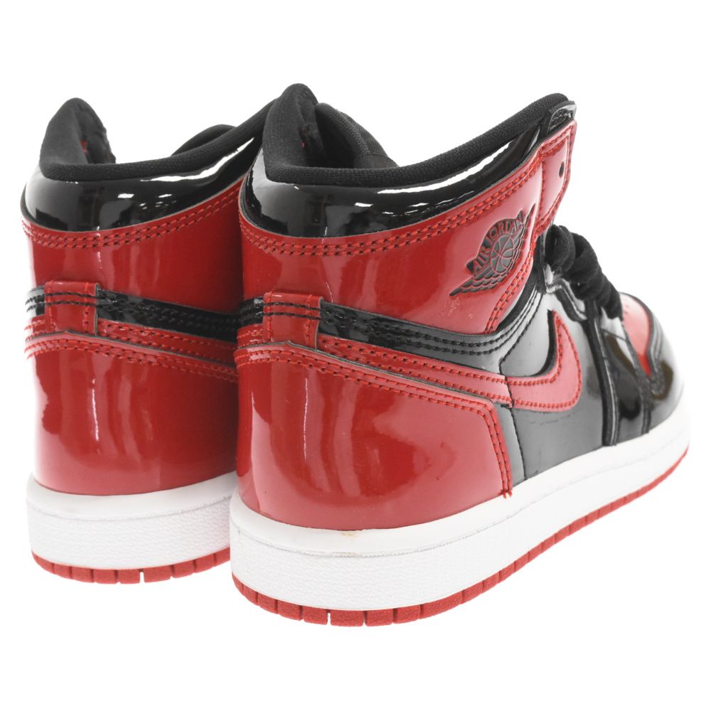 NIKE (ナイキ) AIR JORDAN1 RETRO HIGH OG TD Patent Bred エアジョーダン1 パテントブレッド  ハイカットスニーカー キッズ ブラック/レッド US13C/19cm AQ2664-063 - メルカリ