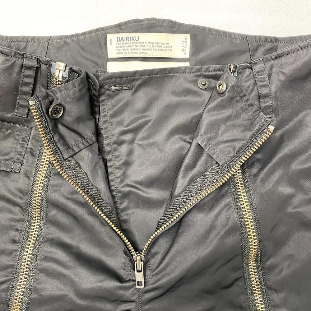 パンツ DAIRIKU 24AW Half Nylon Pants BLK/L 中古】DAIRIKU 24AW Half Nylon Pants サイズM 24AW NY-3 ブラック