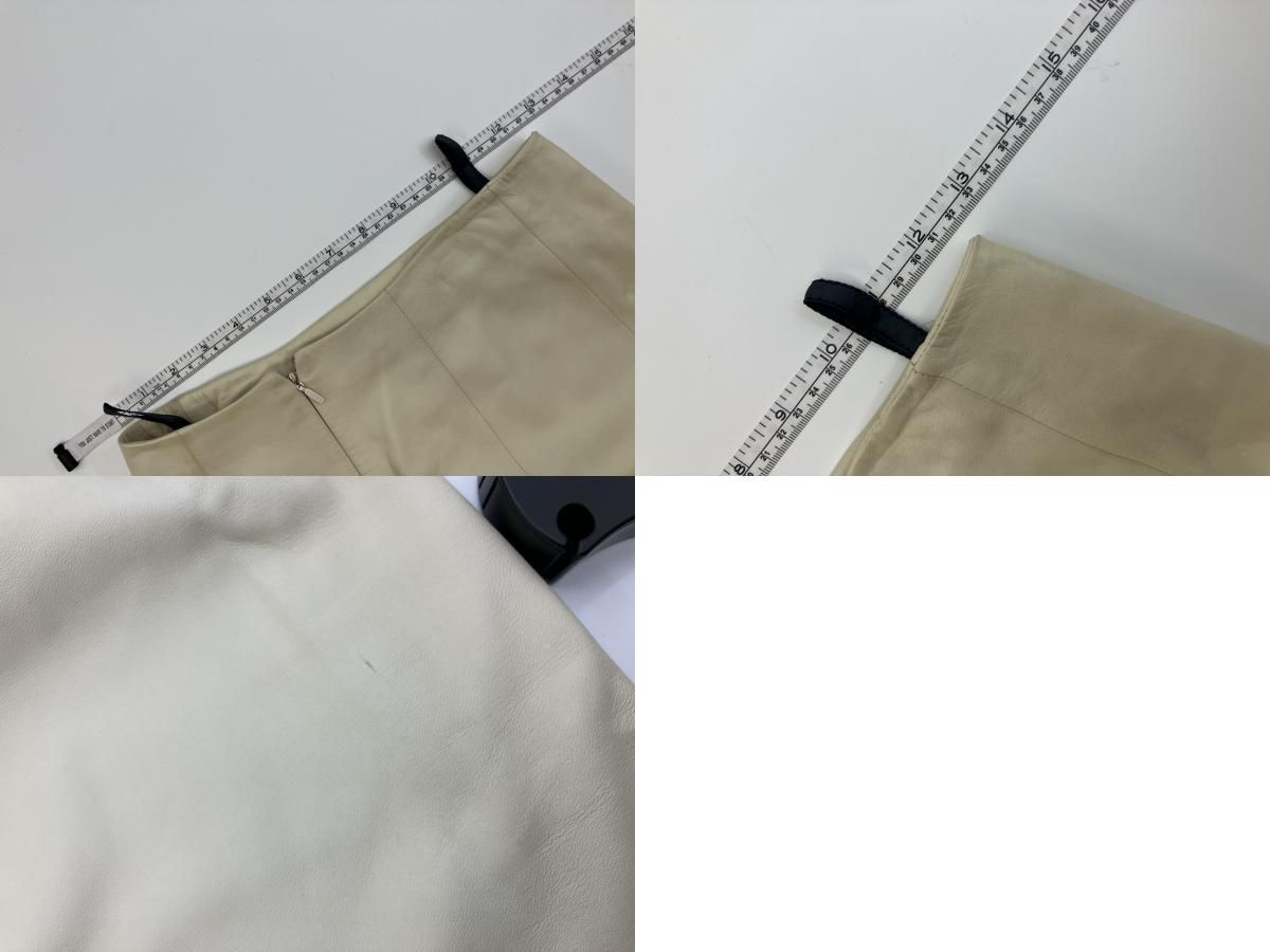 値下げ交渉可 フォロー割5% LOEWE ロエベ 本革 レザースカート タイト 