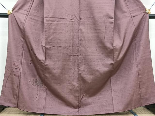 平和屋着物○能州紬 絲藝苑 上島洋山 色留訪問着 ホトトギス ますいわ  