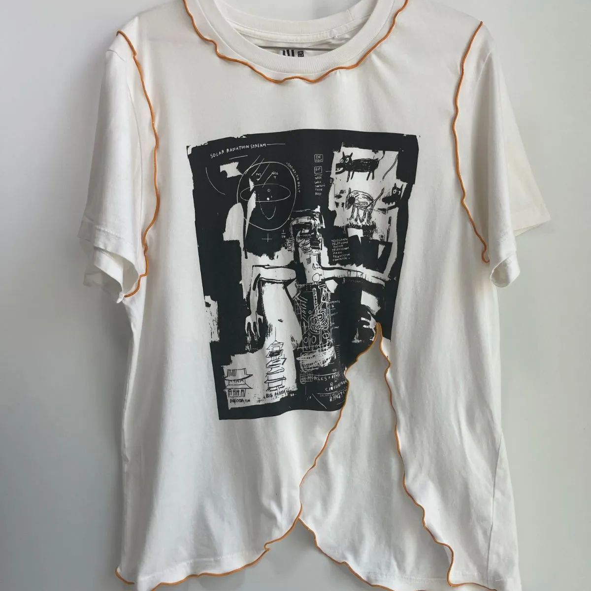 古着リメイク　Tシャツ　kmellow リボン kmellow メロウ 古着リメイクTシャツ - メルカリ