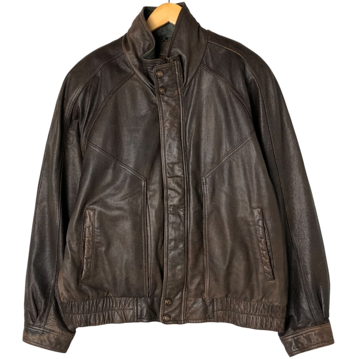 古着 90年代 ウィルソンズ WILSONS ADVENTUREBOUND スタンド レザーブルゾンタイプ メンズXL相当|eaa555336
