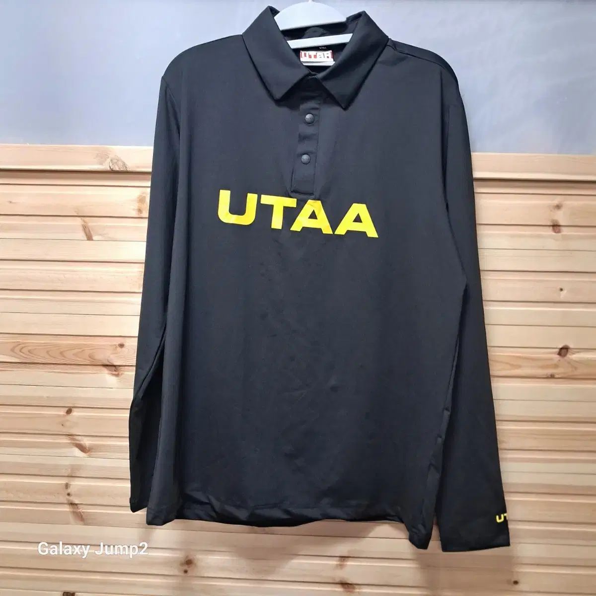 UTAA ゴルフブラック 長袖 ポロシャツ L