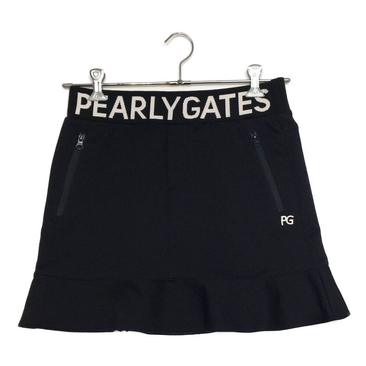 レディース パーリーゲイツ PEARLY GATES スカート 1 M 紺 ネイビー ウエストゴム ロゴ
