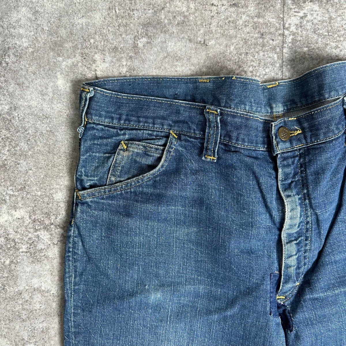 【VINTAGE】希少 柄 70s Lee フレアデニム デッドストック☆70s USA製 Leeリー 260-2641 フレア ストレッチ