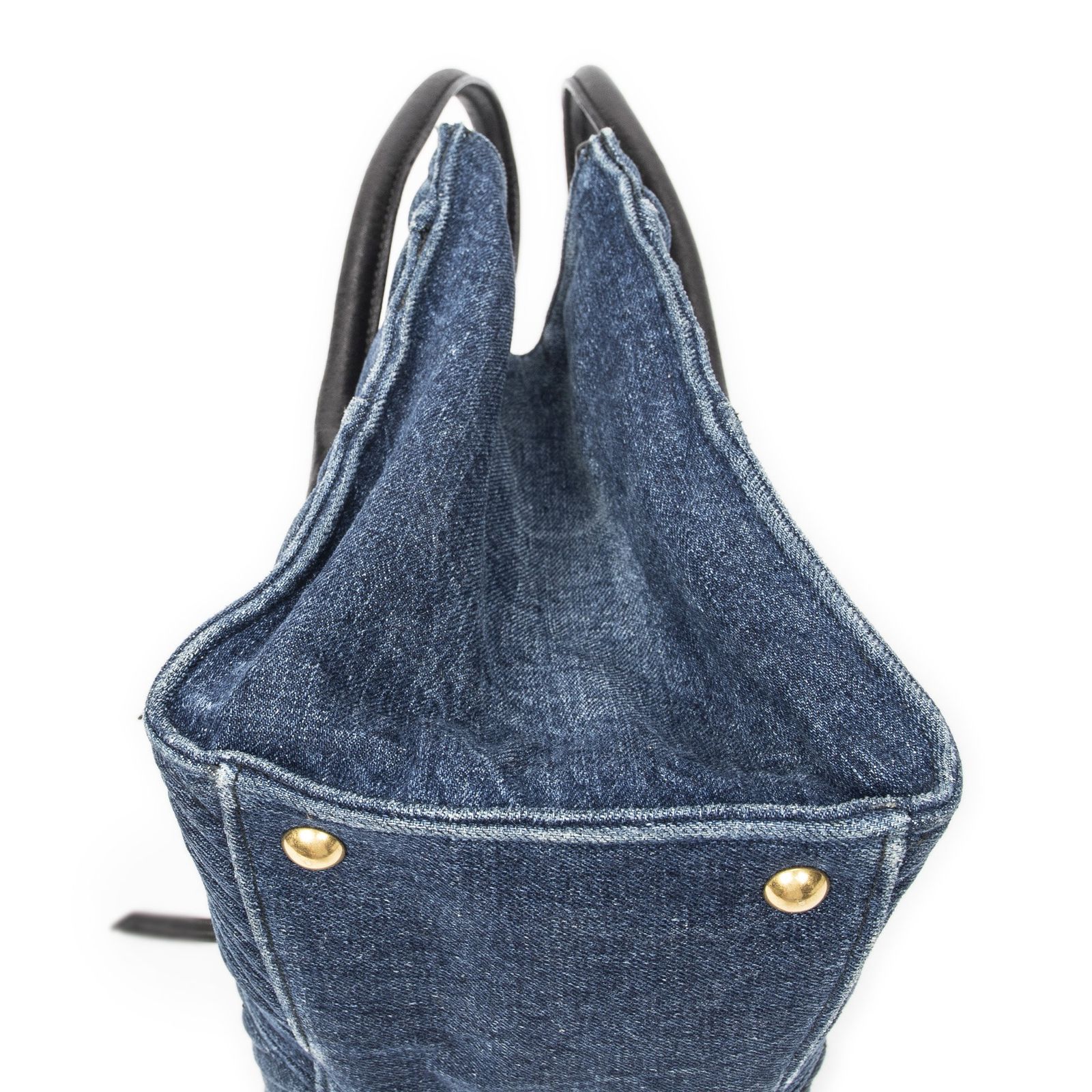 MIU MIU ミュウミュウコンバーチブルトートブルーデニム 黒マトラッセデニムキャンバスAB DECORATOM_COM_BR