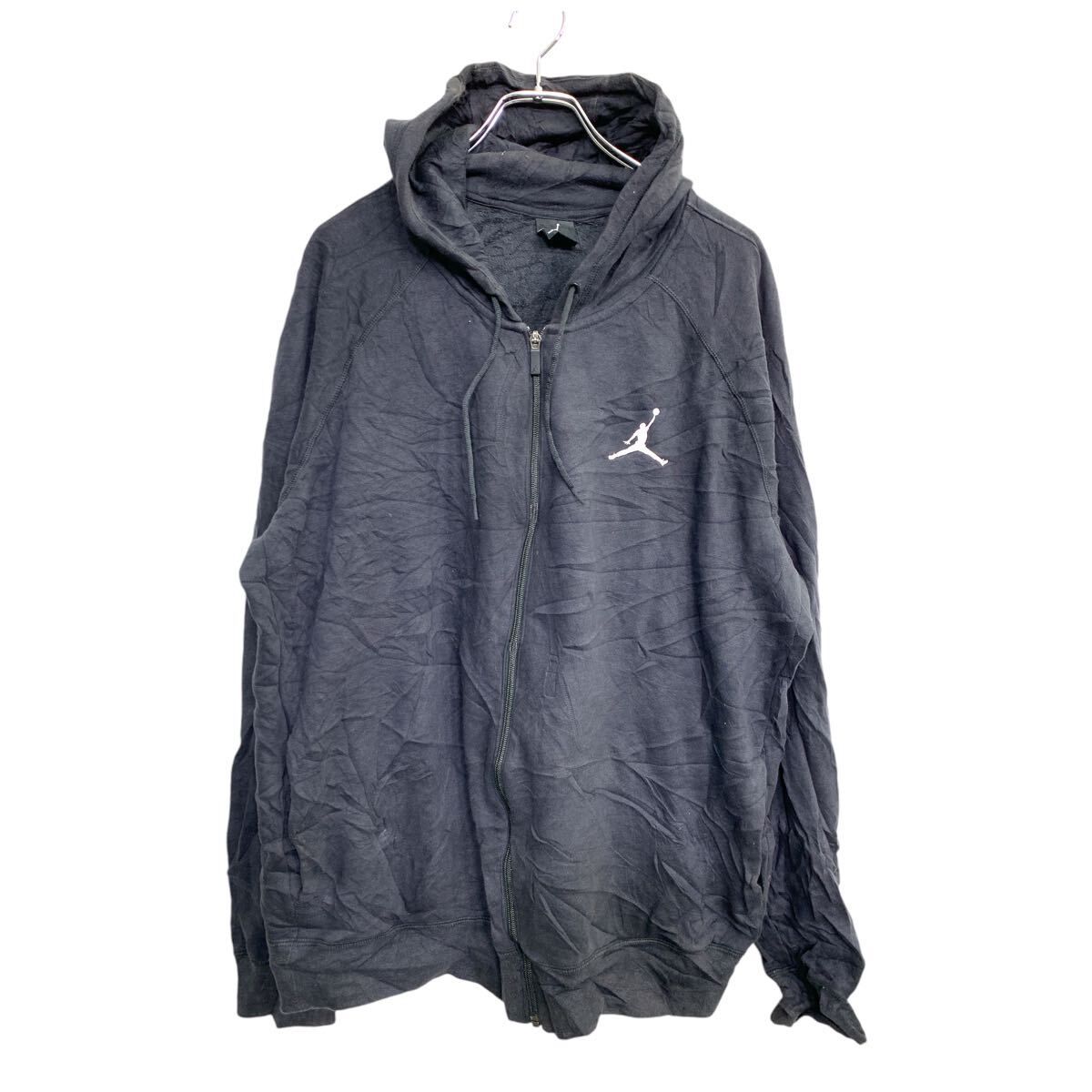 JORDAN ジップアップパーカー XXLサイズ ジョーダン ブラック ロゴ 