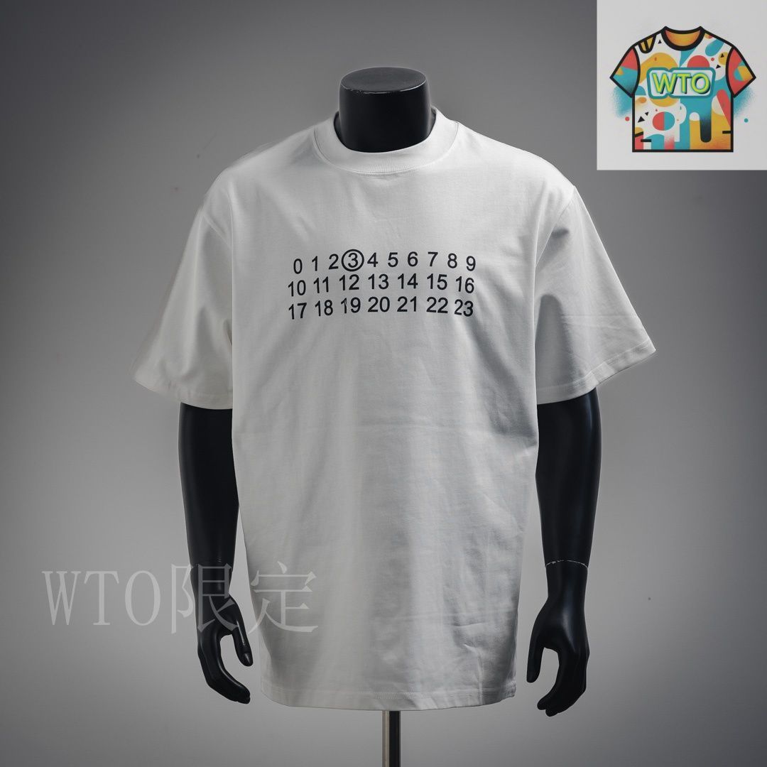 今日特価】MaisonMargiela 25ss ナンバー 3 文字プリント T