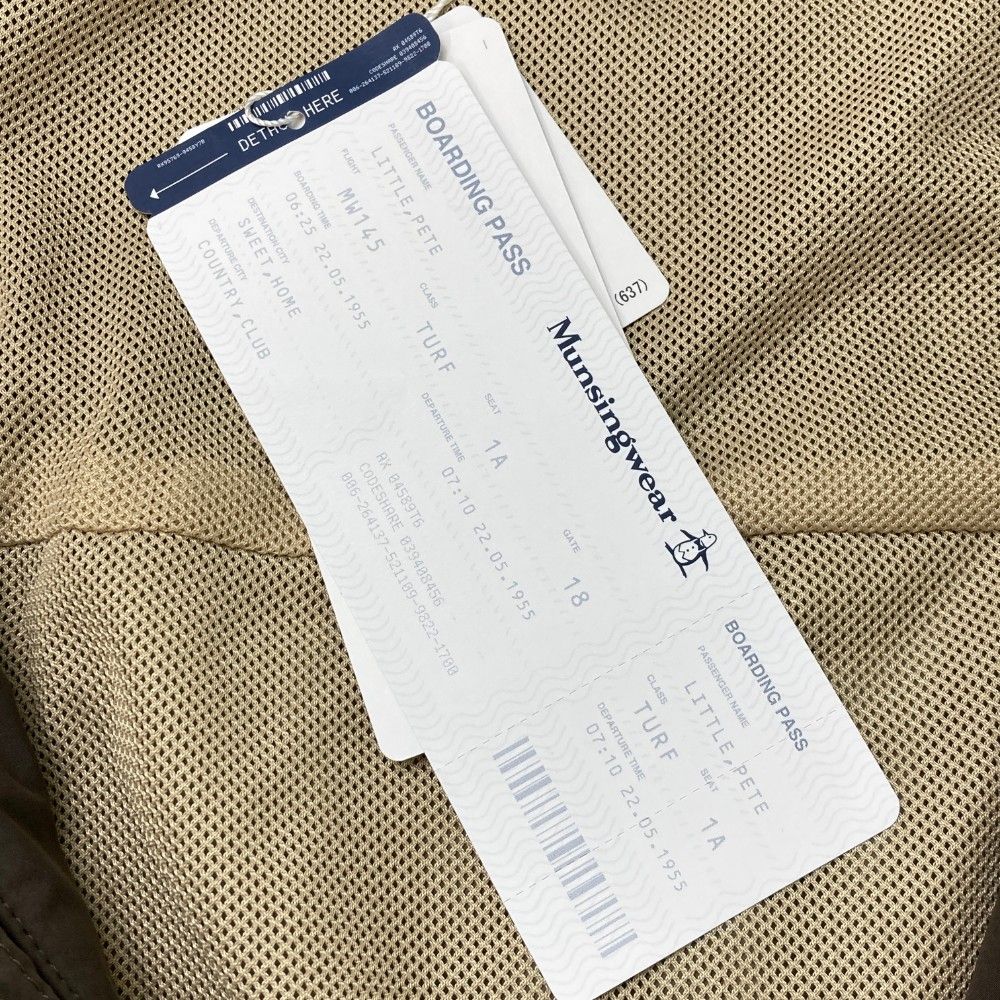 サイズ：L MUNSING WEAR マンシングウェア  裏メッシュ半袖ブルゾン  ブラウン系 [240101445359] ゴルフウェア メンズ ストスト サイズ：L MUNSING WEAR マンシングウェア 裏メッシュ半袖