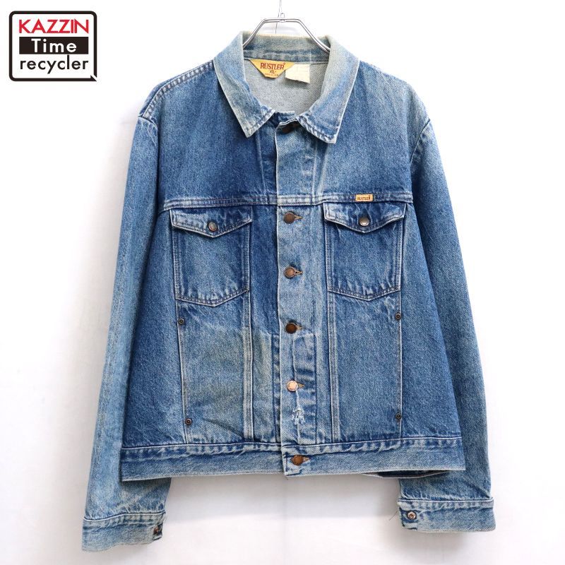 70～80s RUSTLER USA製 デニムジャケット ヴィンテージ 楽天市場】古着 80'S ラスラー RUSTLER デニムジャケット Gジャン USA