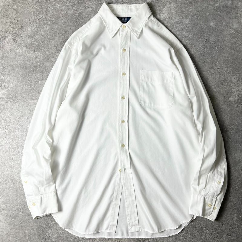 90s POLO RALPH LAUREN ヘリンボーン ストライプ 織り 長袖