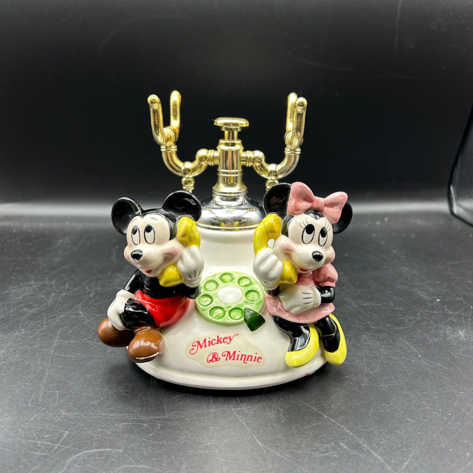 ディズニー ミッキー&ミニー オルゴール 星に願いを アンティーク インテリア小物 ディズニー ミッキー&ミニー オルゴール 星に願いを