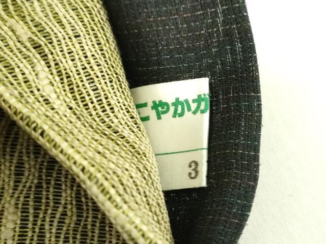 平和屋着物▽太鼓柄袋帯 作家物 スリーシーズン帯 春 夏 秋 櫛織り