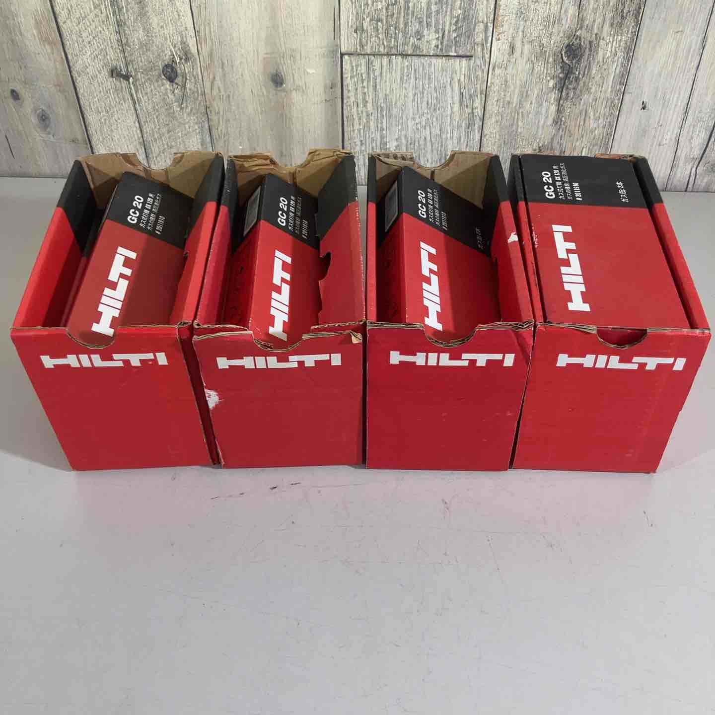 未使用品】HILTI ヒルティ GC20 GX120用 ガスピン ガス缶 4個セット 未使用品】HILTI ヒルティ GC20 GX120用 ガスピン ガス缶 4個セット
