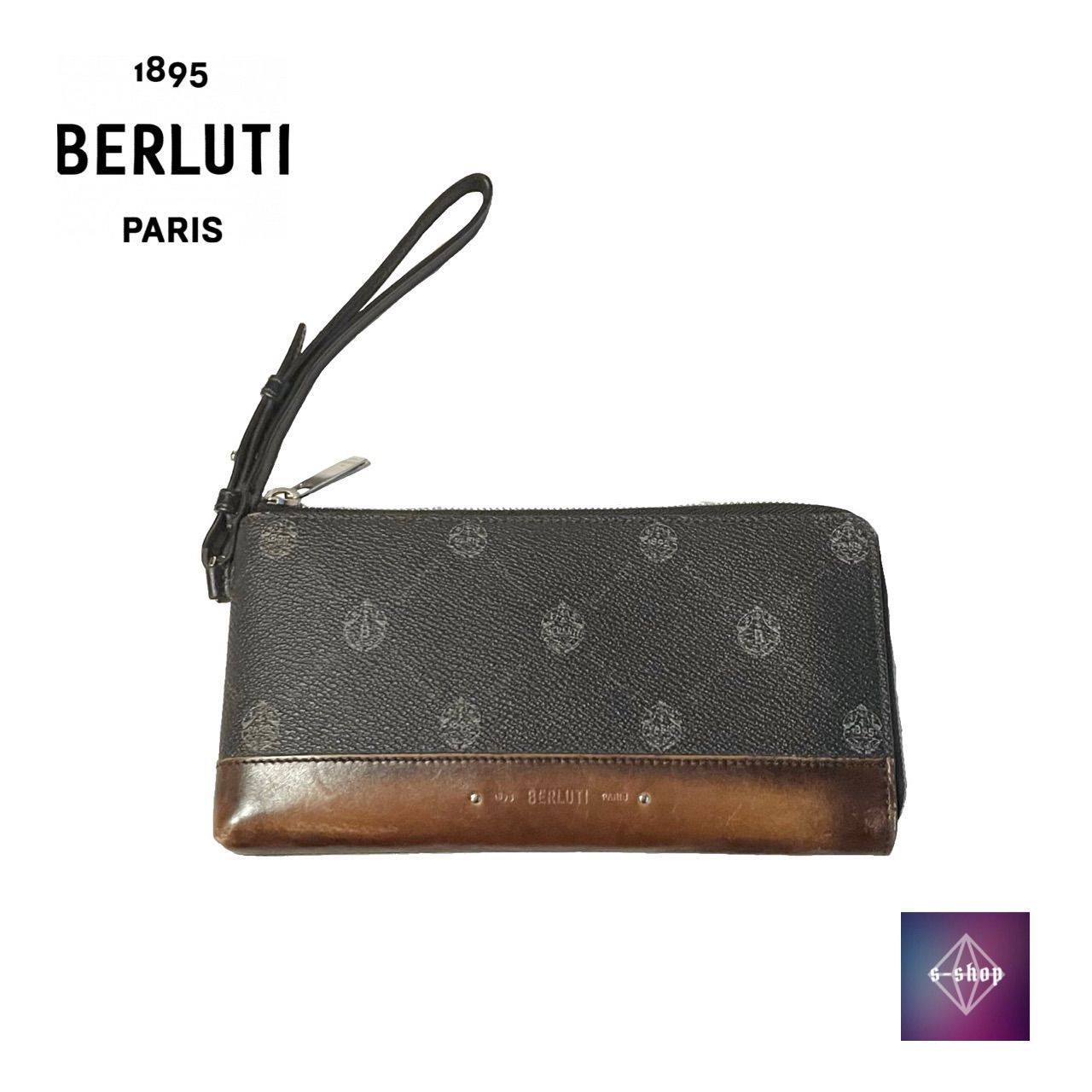 定番入荷 Berluti ベルルッティ ミディアム キャンバス レザー ポーチ