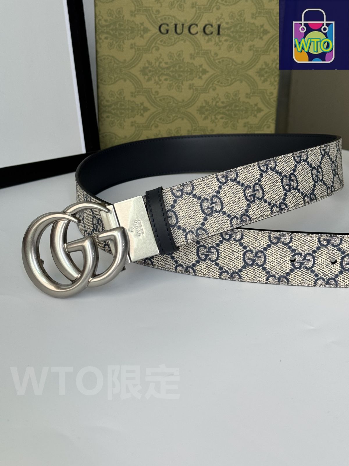 グッチ GUCCI ダブルベルトバックル バングル SV ウッド オールド 楽天