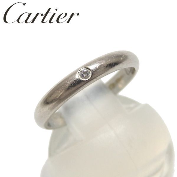 ★Cartier 1895 WEDDING BAND RING B4057700 プラチナ Pt950 1P ダイヤモンド ウェディング バンド リング カルティエ★