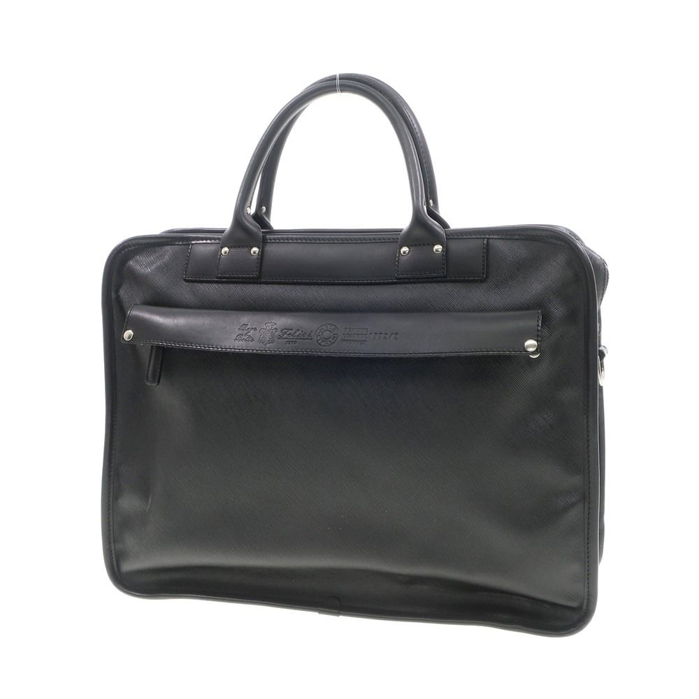 【中古】フェリージ Felisi 1772/2 レザー ブリーフケース ブラック【W39xH30.5xD9】【メンズ】 中古】フェリージ Felisi 1772/2 レザー ブリーフケース ブラック