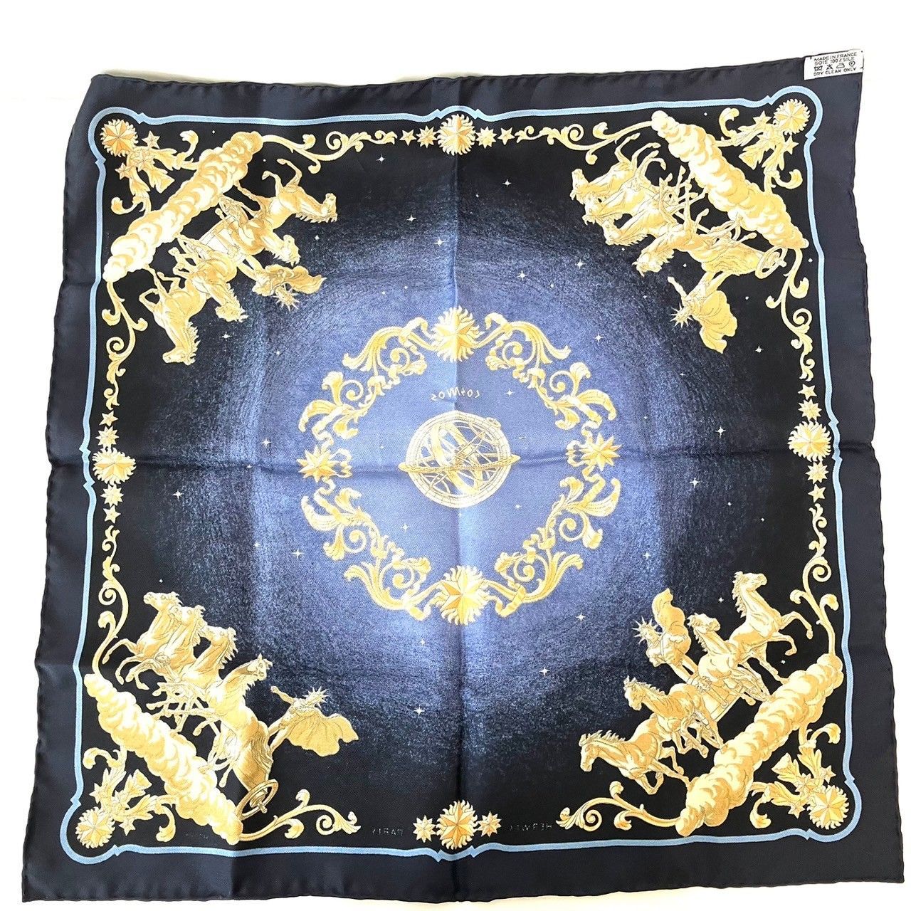 HERMES スカーフ HERMES】お洒落☆140 Les Roues de Phaeton Bandana スカーフ