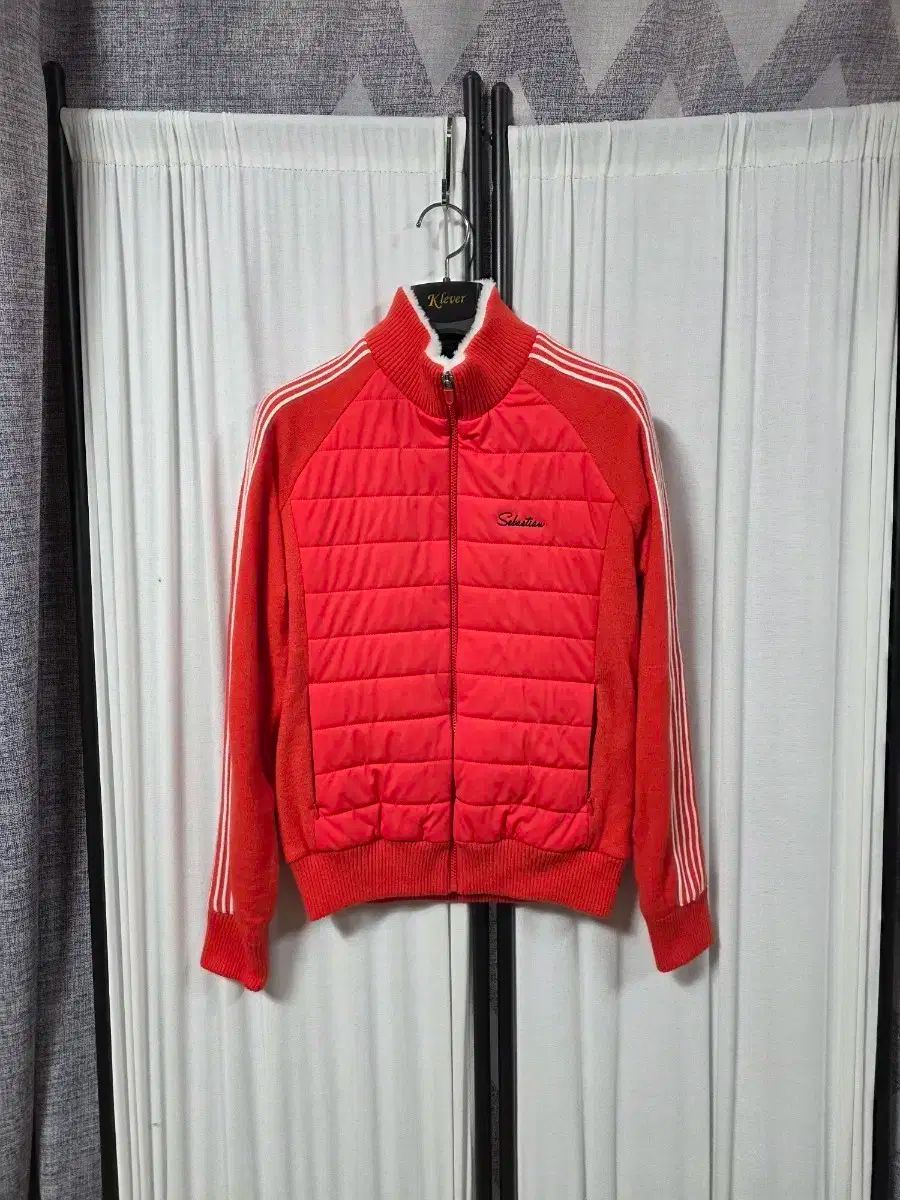 セバスチャンゴルフ防風ニットバイカラーダウンジップアップ 100