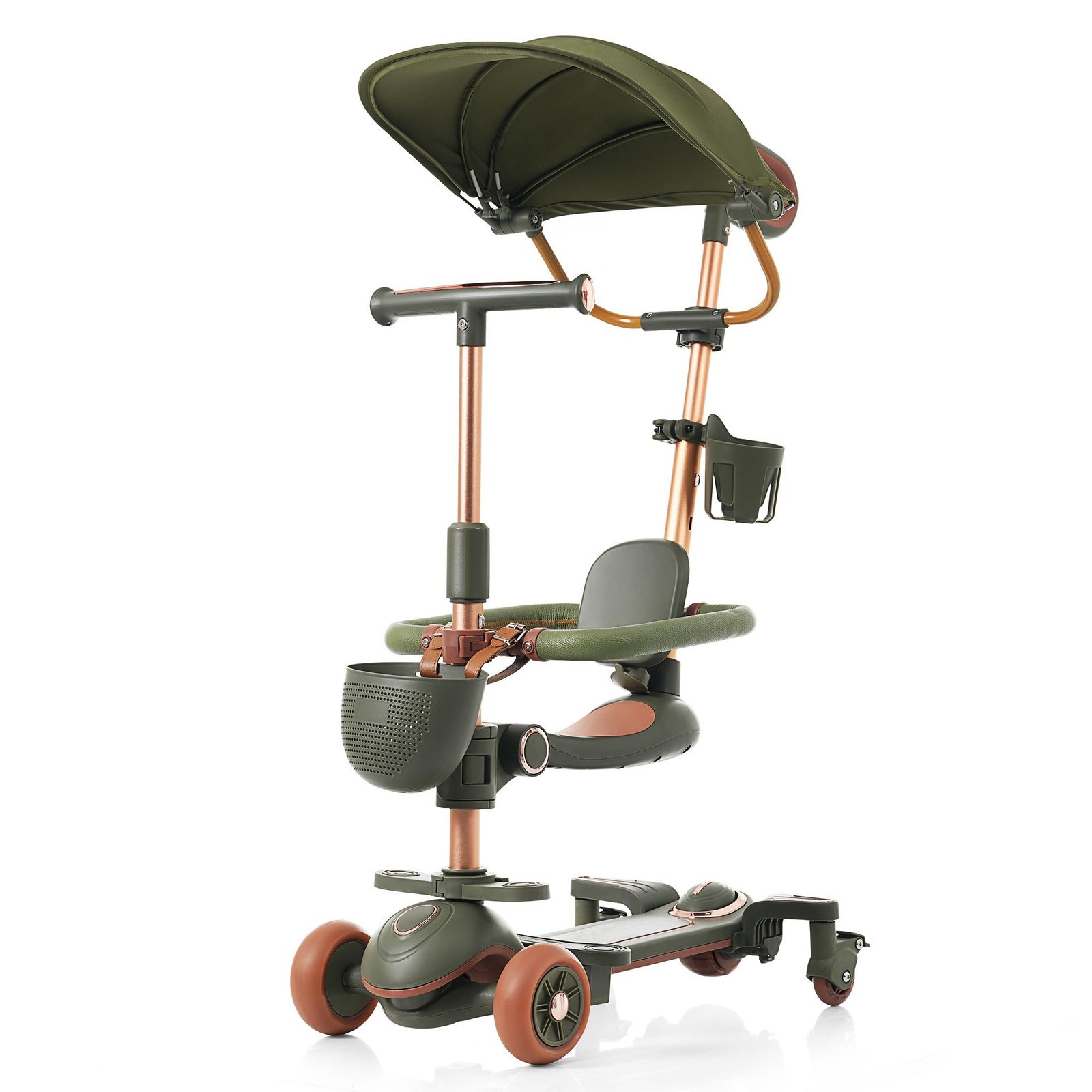 「数量限定セール」3輪キックボード 子供用 折りたたみ式 ライト付き スピーカー搭載 高さ調整シート付き 1歳～10歳 三輪車 スクーター 安全設計