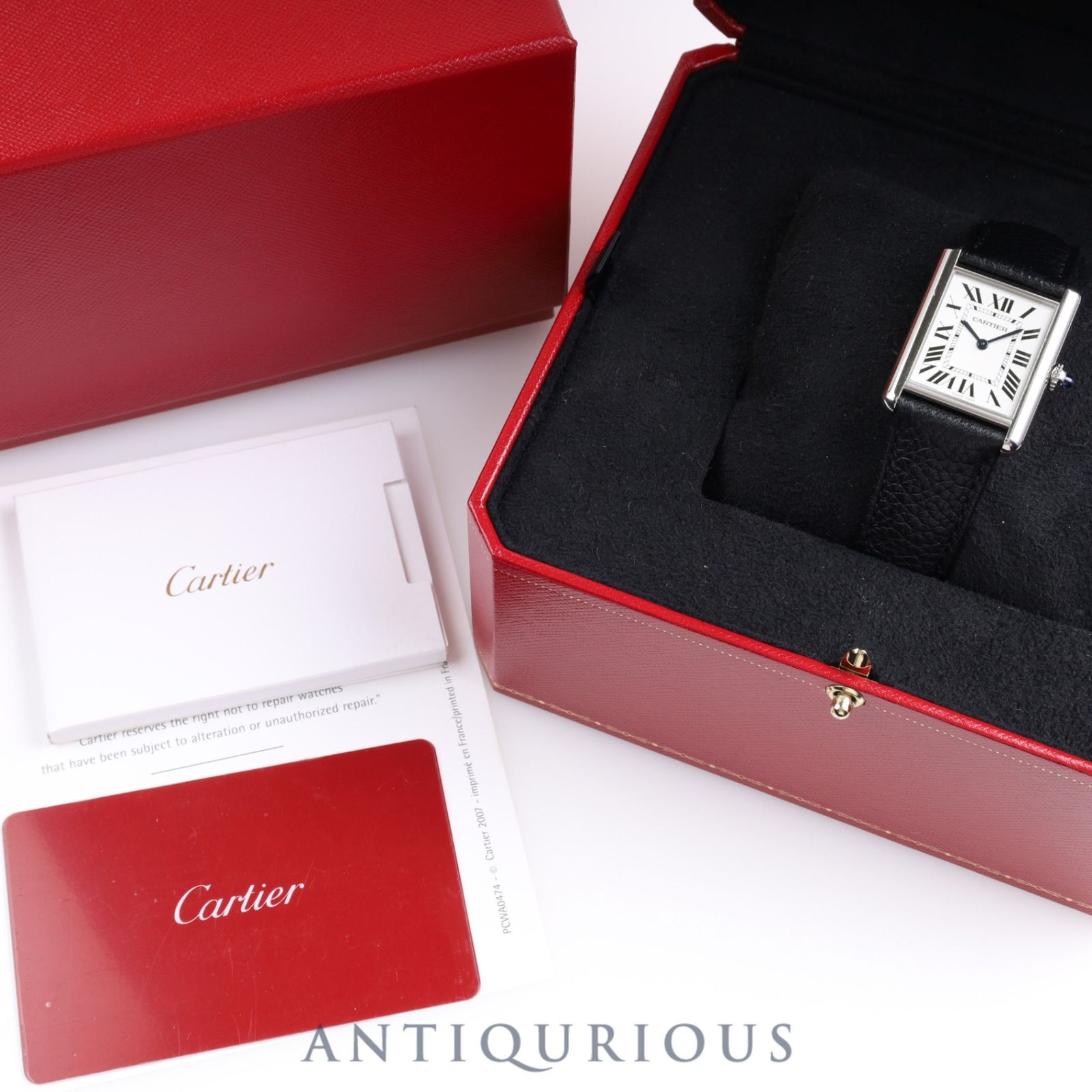 CARTIER カルティエ タンクマスト LM QZ WSTA0041 / 4323 SS 革 純正ベルト 純正尾錠 シルバー文字盤 箱 保証書（2022年）  - メルカリ