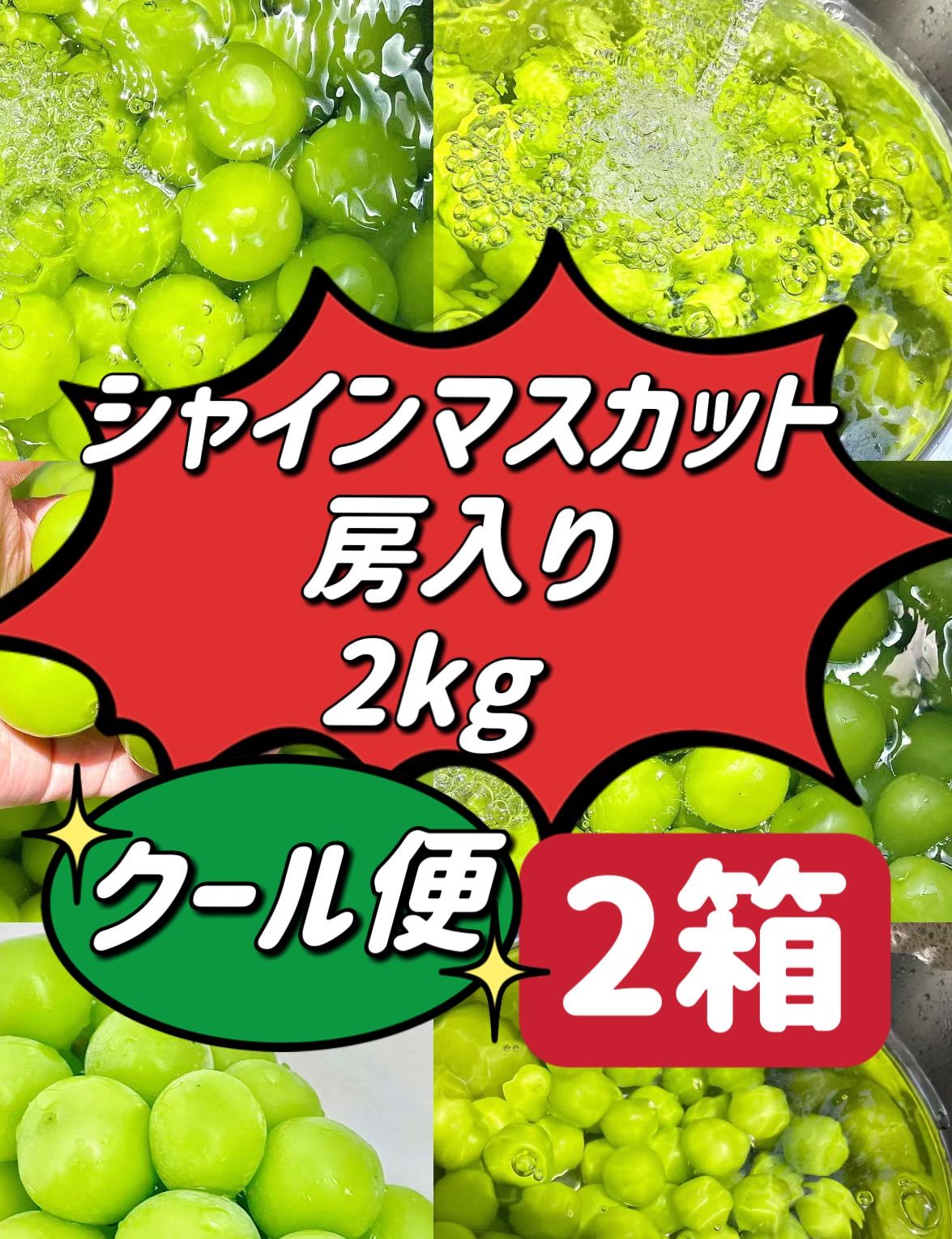 fb2 福島県伊達市産シャインマスカット赤秀1箱6房入り約5キロ - 食品