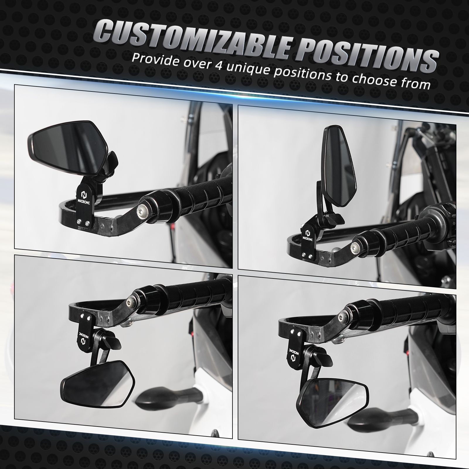 クイックフリップミラー リアビューサイドミラー KTM 690 SMCR