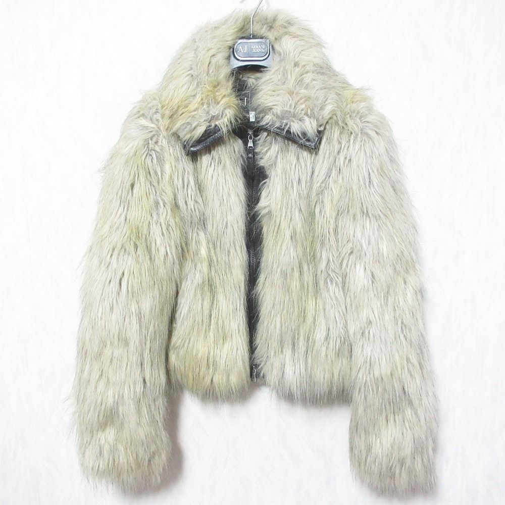 美品 ARMANI JEANS アルマーニジーンズ フェイクファー