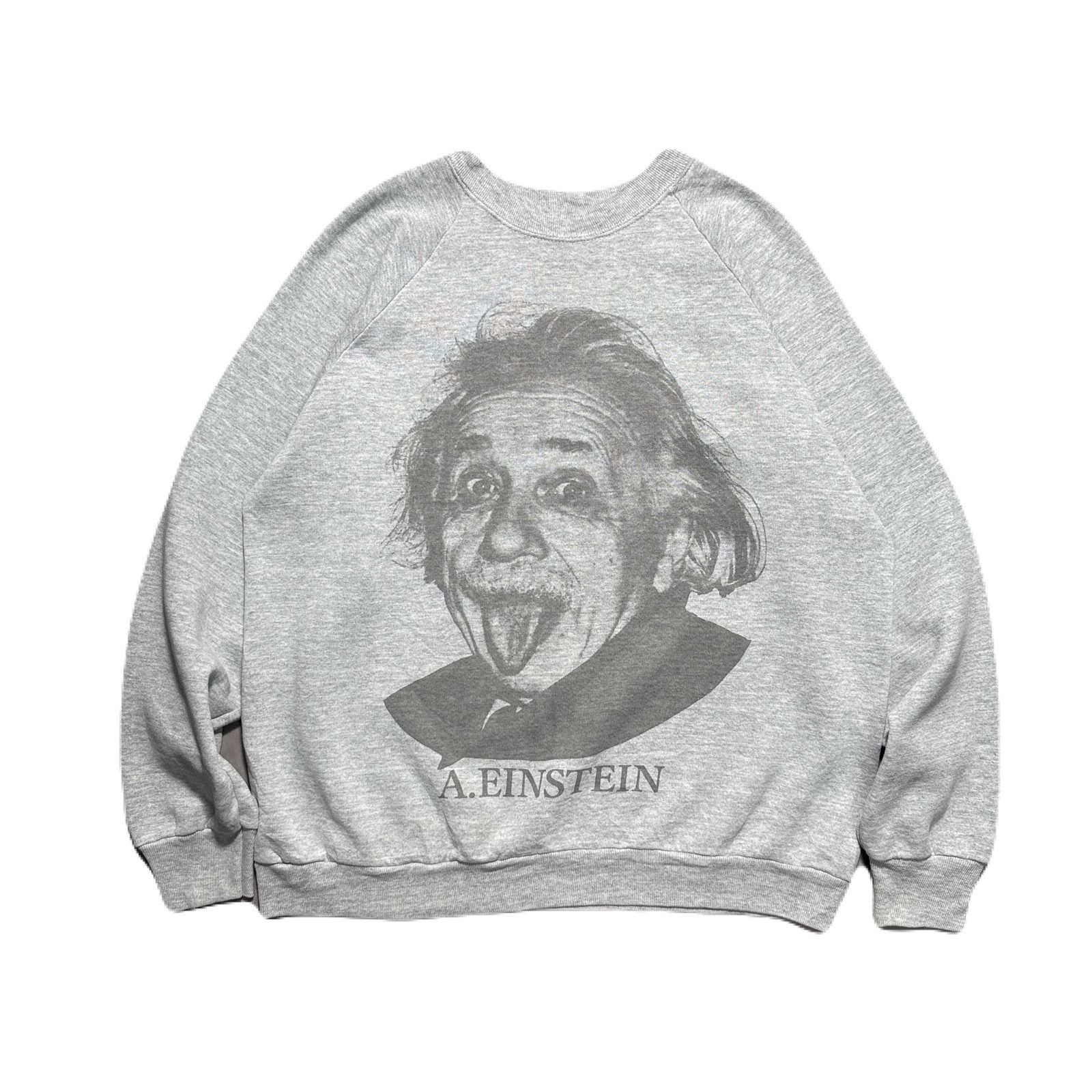 EINSTEIN Print Sweatshirtアインシュタイン プリントグレースウェット 