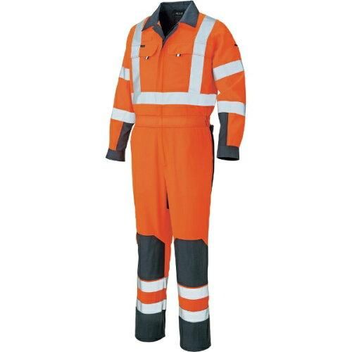 5営業日で発送 アイトス ツナギ 男女兼用 ハイパーオレンジ×ネイビー 6L 2752-093-6L 1着