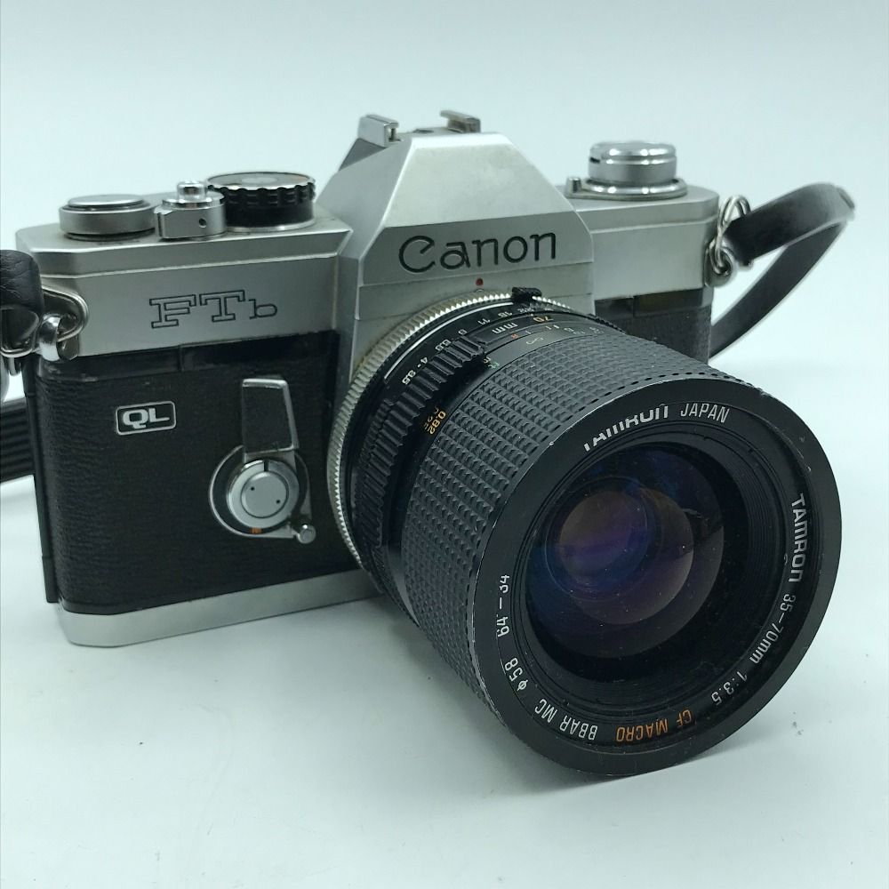昭和レトロ カメラ Canon [ FT b ] QL キャノン レンズ TAMORON 35