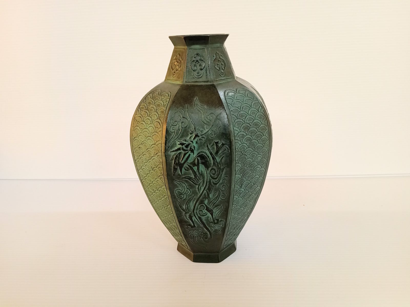 銅製装飾 能作吉秀 吉秀 銅製 高岡銅器 花器31cm 花瓶 華道