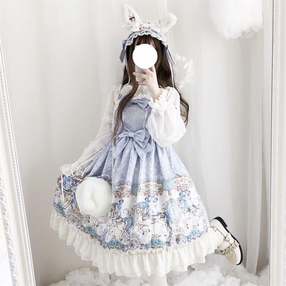 姫 ハイウエスト コスプレ 甘ロリ アニメ 撮影 森ガール 衣装 女装 