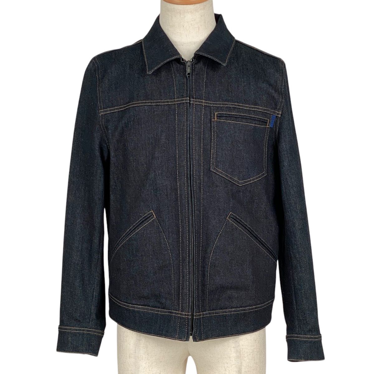 【関税込＆追跡】PRADA ボタンアップ デニムジャケット プラダ PRADA ロゴボタン デニムジャケット ジップアップ