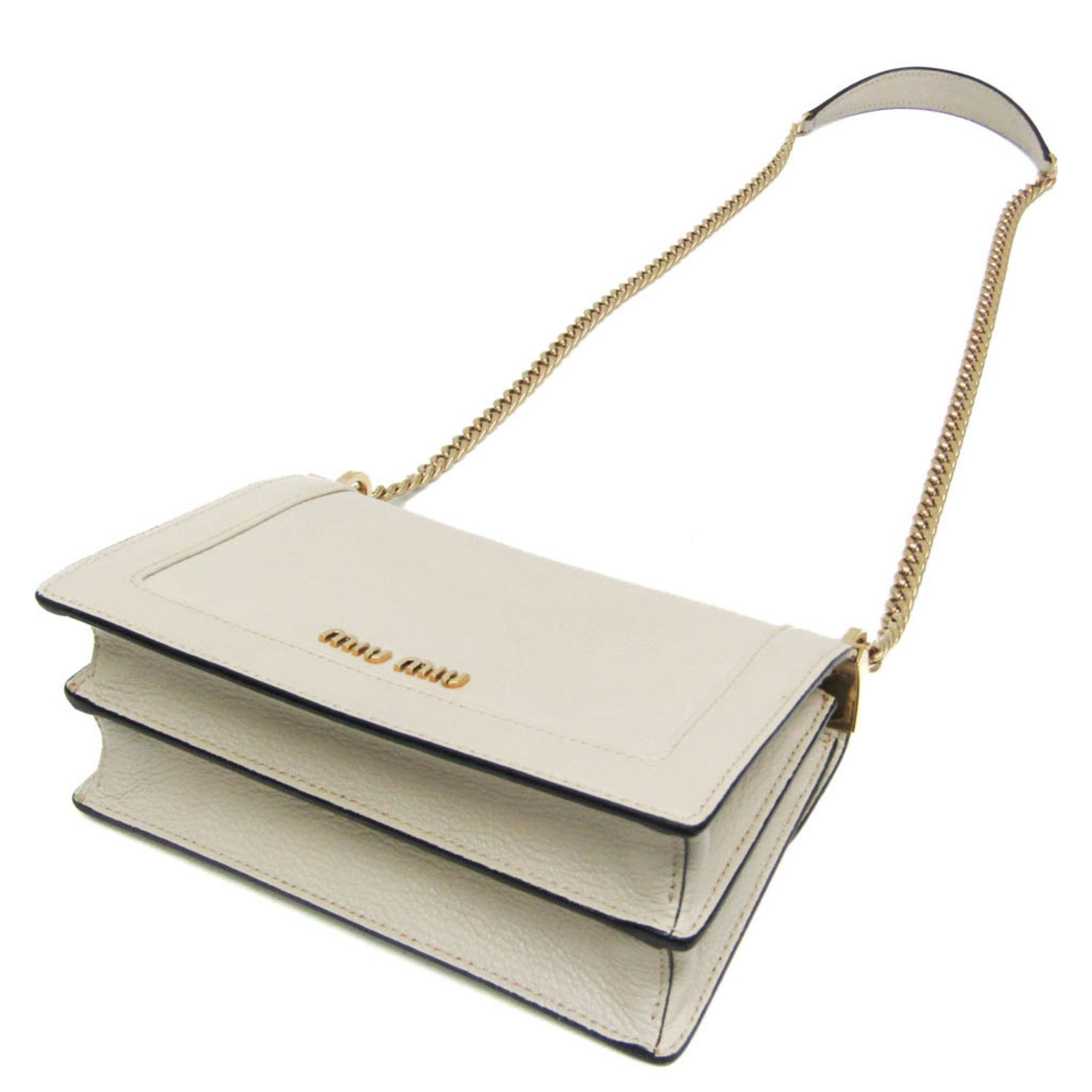 ミュウミュウ(Miu Miu) レディース レザー ショルダーバッグ オフ