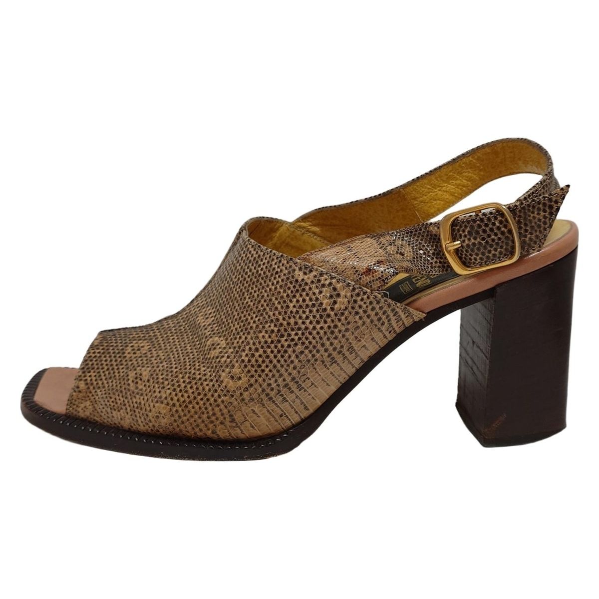 FENDI(フェンディ) サンダル 38 1/2 レディース ベージュ